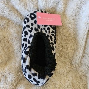 NWT Isaac Mizrahi Sherpa Lined Leopard Print Slippers Size Medium